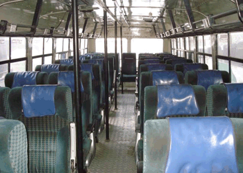 Interior of APSRTC Deluxe Bus